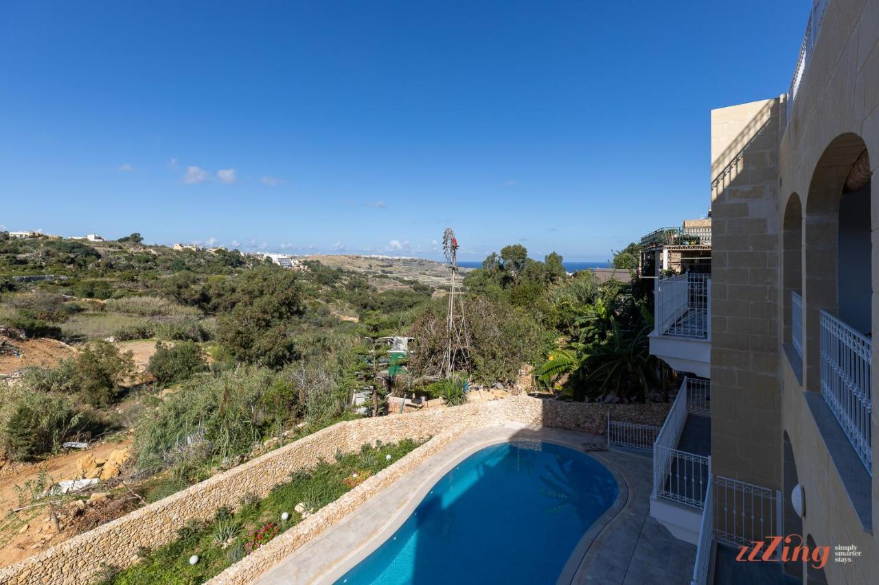 Gozo - Apartment With Stunning Views & Shared Pool Xagħra Zewnętrze zdjęcie
